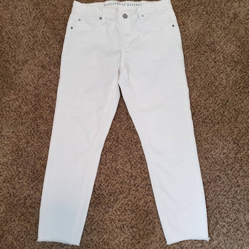 Articles of Society White Cropped Jeans